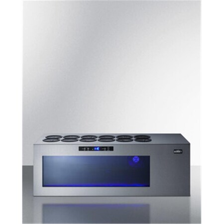 Summit Appliance Summit Appliance STC12 Open Bottle Wine Cooler with Digital Controls & Compressor-Cooled Design for Countertop Use; Stainless Steel STC12